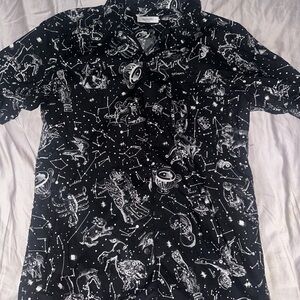 Valentino Black and White Celestial Print Shirt